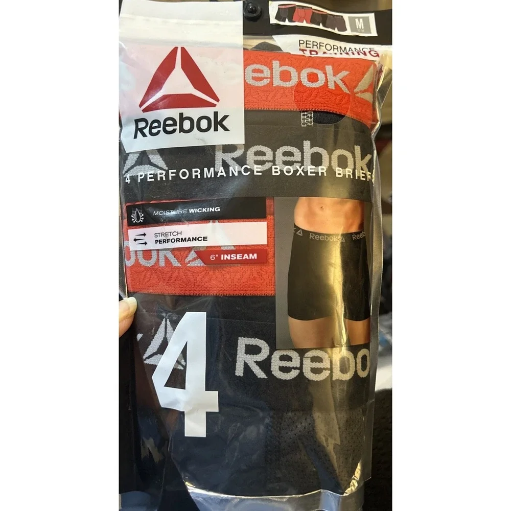 Reebok 4 Pack Performance Boxer Briefs Size M‎
